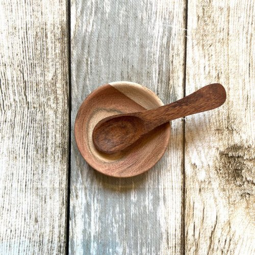 Acacia bowl and spoon